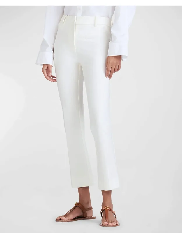Cropped Flare Trousers