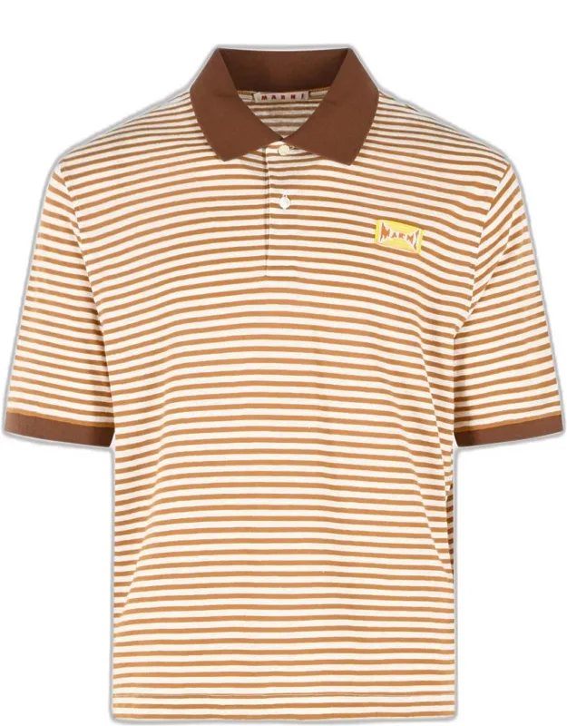 Two-tone Linen Blend Polo Shirt