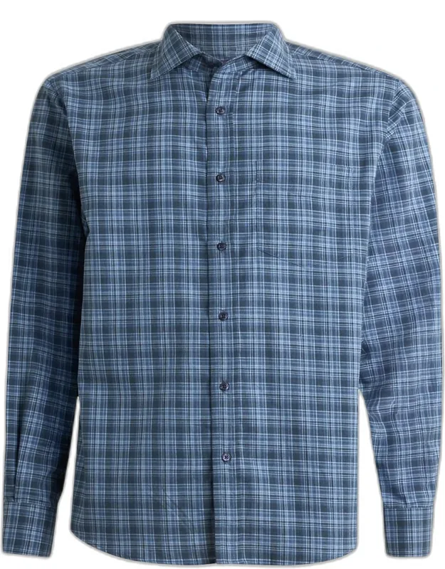 Aston Cotton Plaid Pocket Sport Shirt