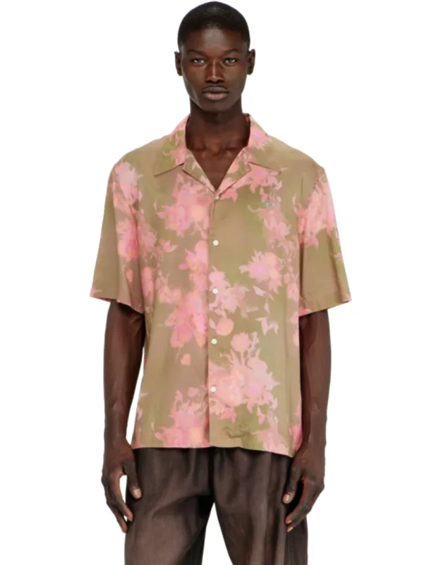 Lyocell Shirt With All-over Floral Print