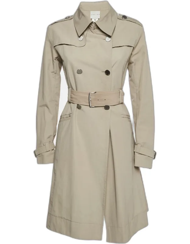 Gabardine Double Breasted Trench Coat
