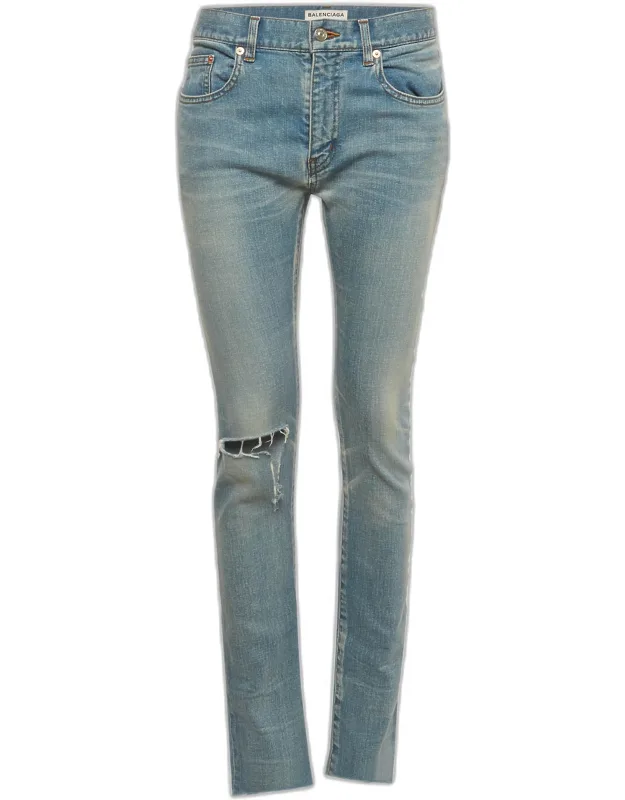 Distressed Denim Slim Fit Jeans