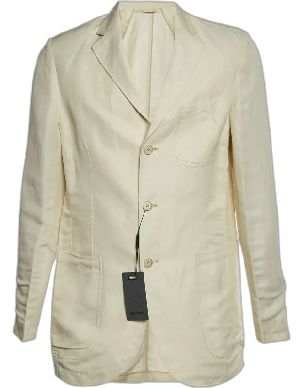 Linen Blend Slim Fit Blazer