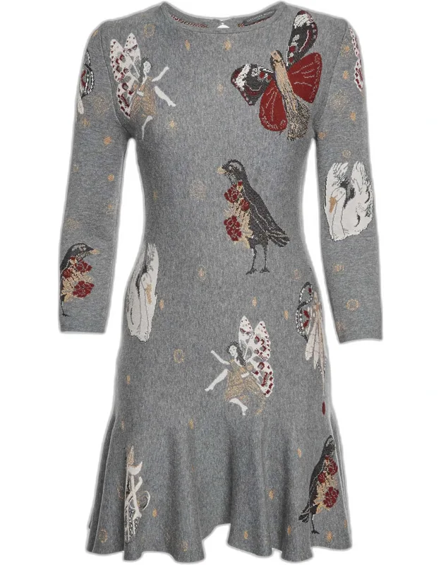 Fairytale Jacquard Knit Mini Dress