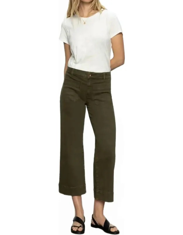 Fatigue Wide-leg Cropped Pants