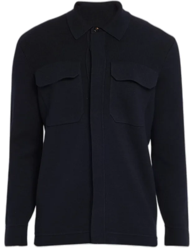 Athluxury Cotton And Cashmere Shirt Jacket