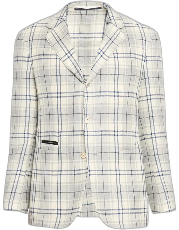 Wool And Linen Tattersall Check Sport Coat