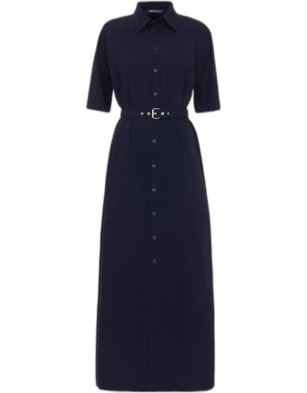 Belted Maxi Day Shirtdress