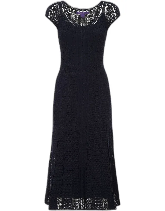 Crosley Hand-crocheted Silk Midi Day Dress