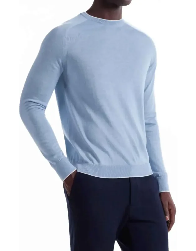 Wool Silk Crew Neck Sweater