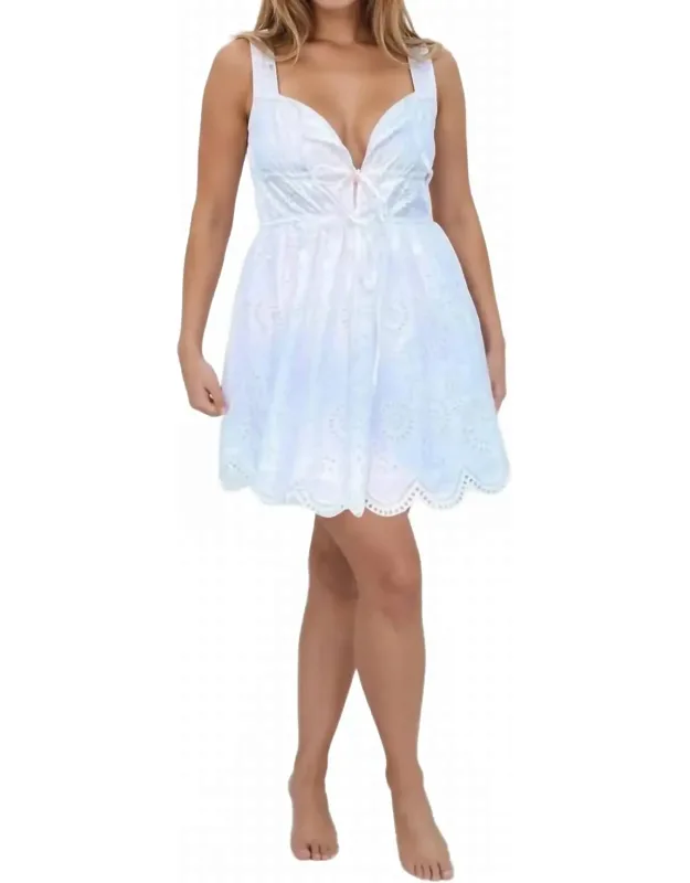 Eyelet Mini Dress