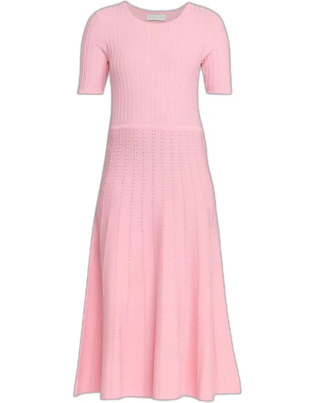Ribbed Knit Midi Sweater Dress