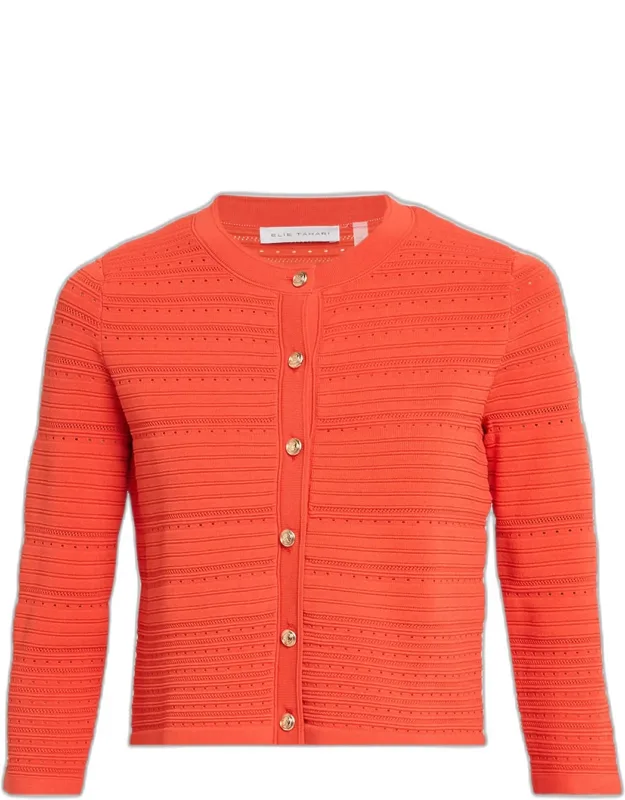 The Pointelle Rib Knit Cardigan