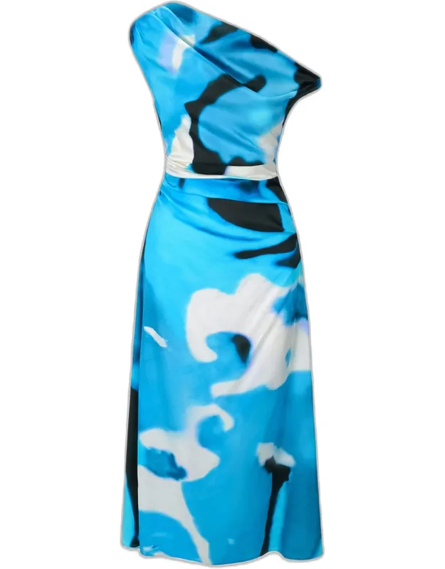 Draped Silk Dress