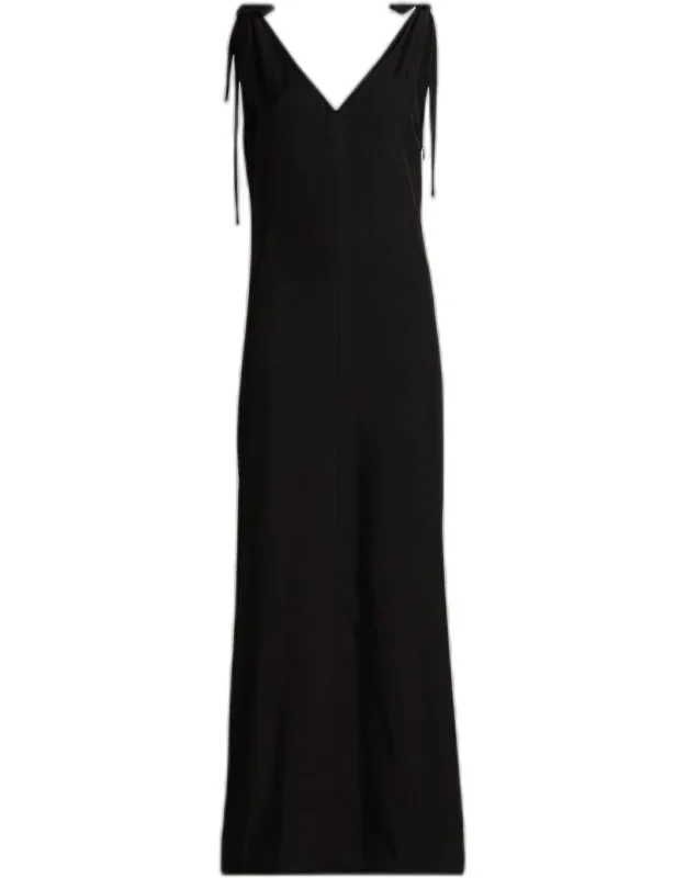 Draped Back Maxi Slip Dress