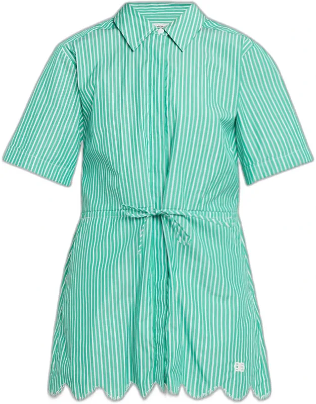 Lace-trim Shirtdress