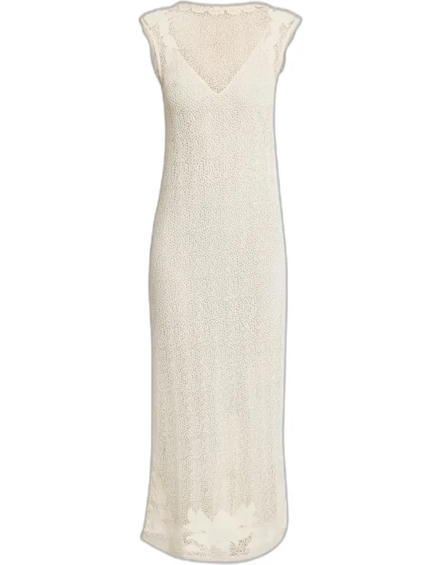 Crochet Lace Midi Dress