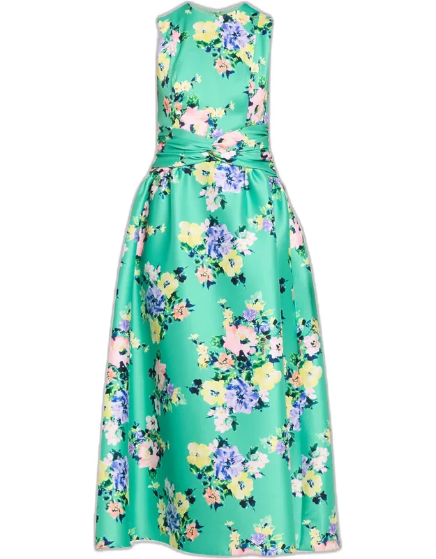 Estrella Floral-print Midi Dress