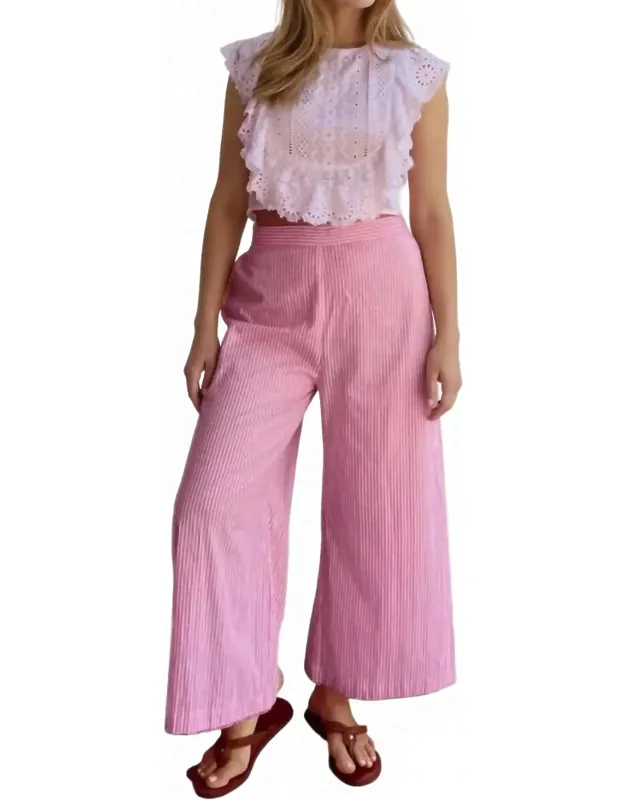 Wide Crop Beach Pants