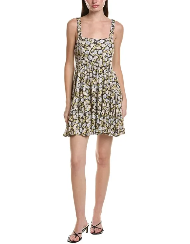 Tank Mini Dress With Square Neck And Cutout Back Detail