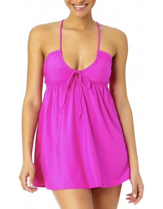 Halter Cover Up Mini Dress