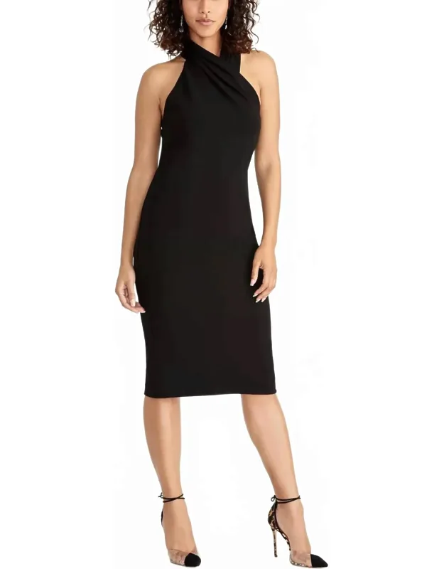 Elegant Sleeveless Halter Bodycon Mini Dress