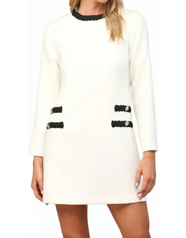 Tweed Long Sleeve Dress