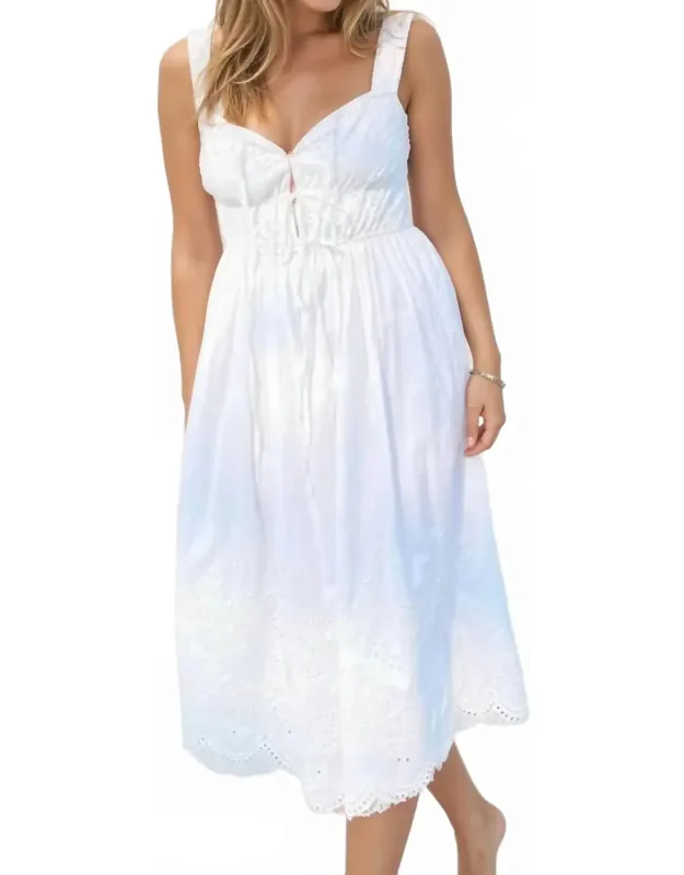 Eyelet Midi Dress