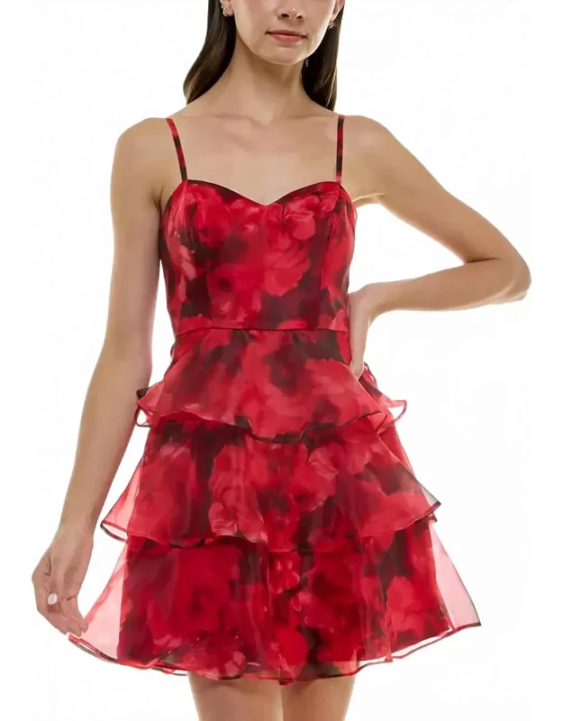 Ruffle Fit & Flare Dress