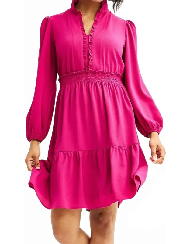 Smocked Waist Tiered Mini Dress