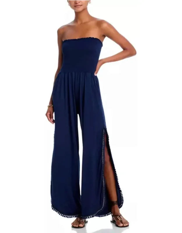 Strapless Smocked Jumpsuit