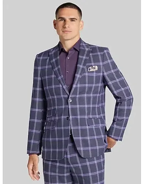 Modern Fit Plaid Suit