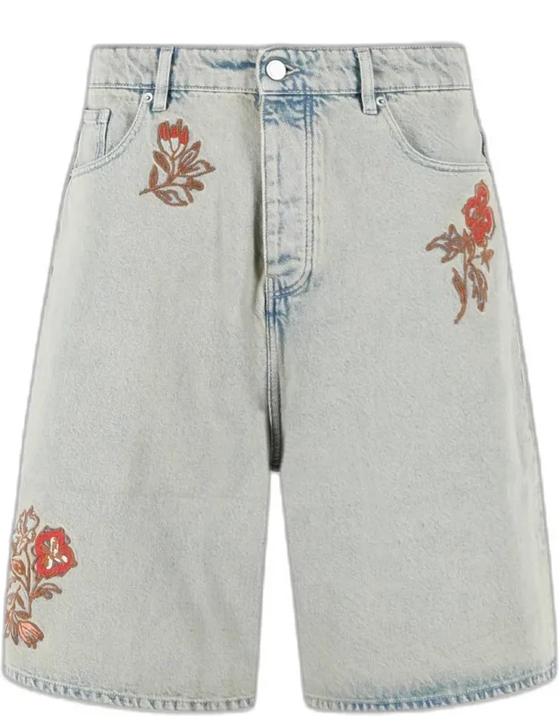 Light Blue Cotton Bermuda Shorts