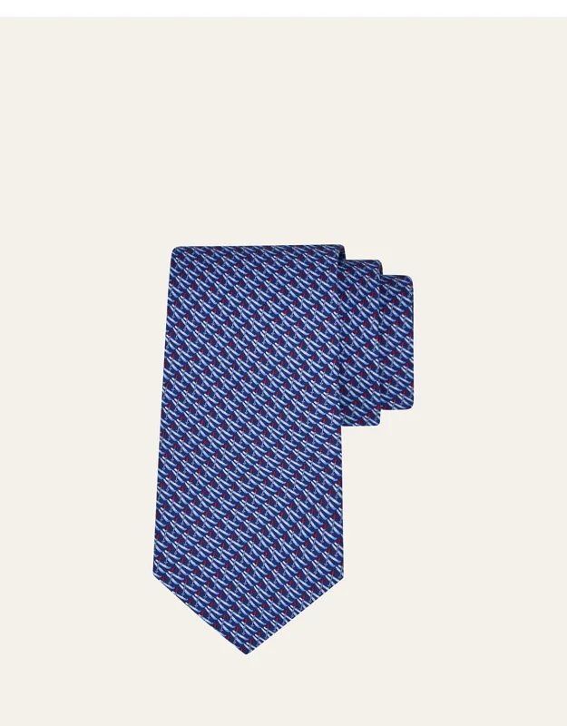 Ski Pattern Silk Tie