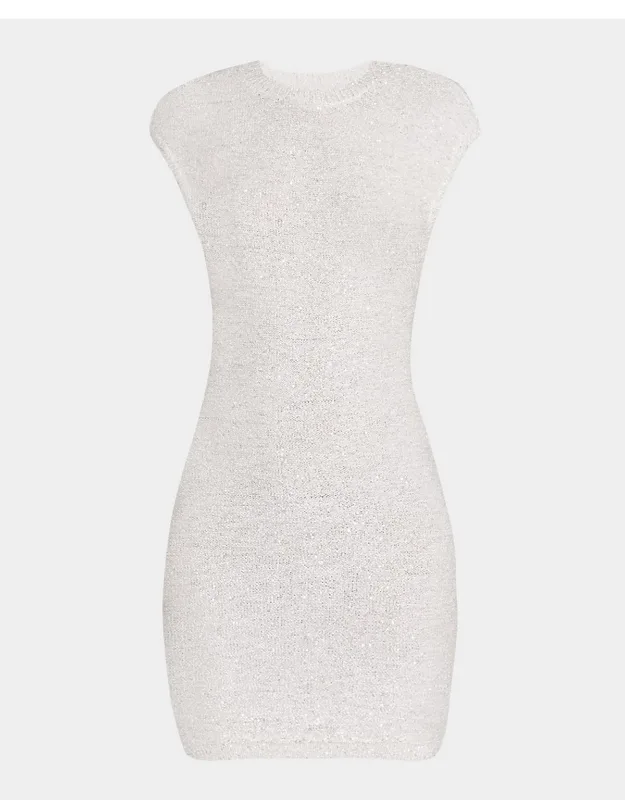 Delilah Sequin Knit Cap-sleeve Mini Dress