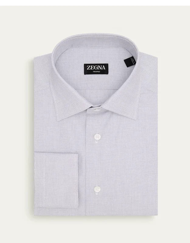 Micro-check Trofeo Cotton Dress Shirt