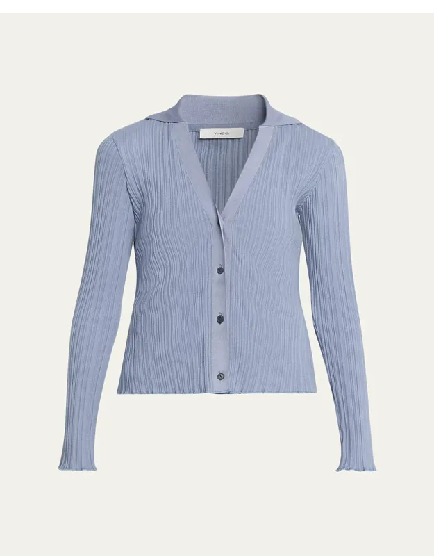 Rib Polo Cardigan