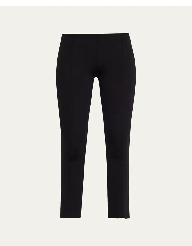 Skinny-leg Crop Split-hem Pants