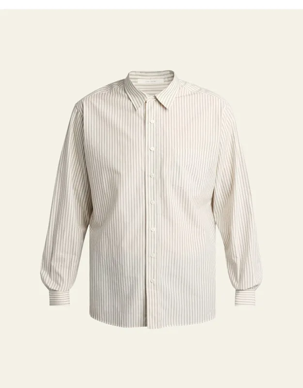 Granada Silk Poplin Stripe Button-down Shirt