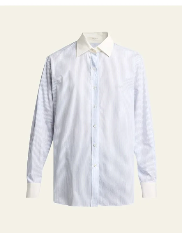 Hilbert Striped Button-down Tunic Shirt