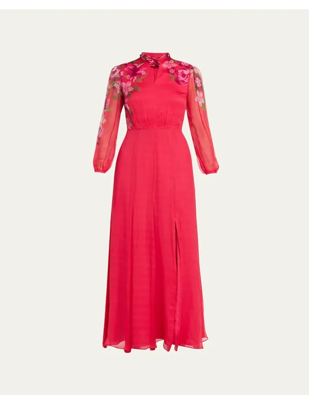 Printed Long-sleeve Dress