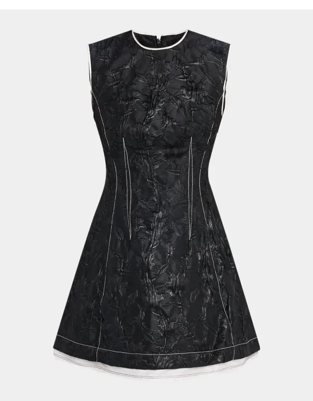 Audrina Jacquard Mini Dress