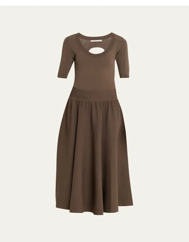 Keyhole Knit Midi Dress