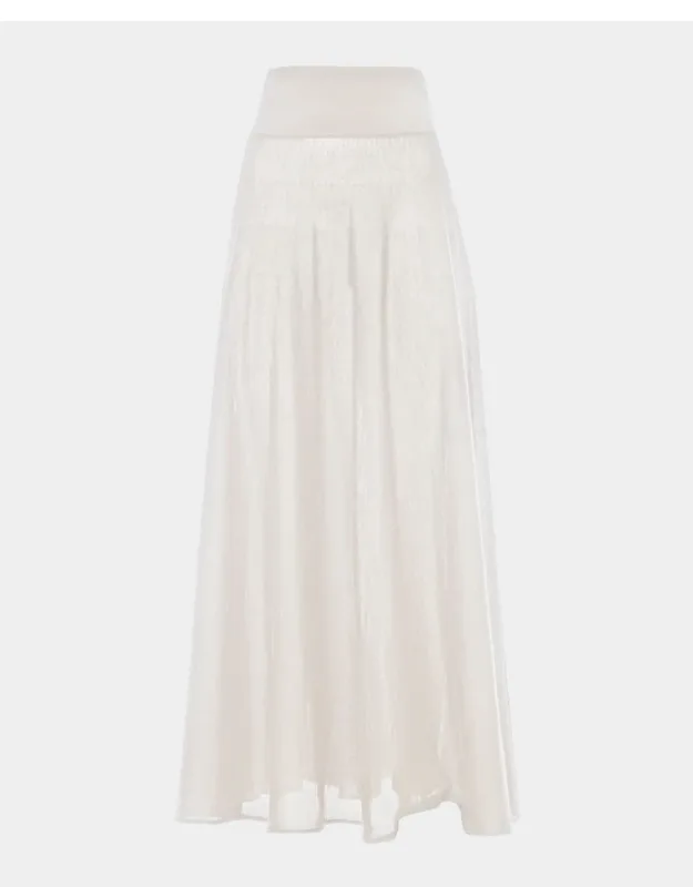 Cashmere-silk Knit Maxi Skirt