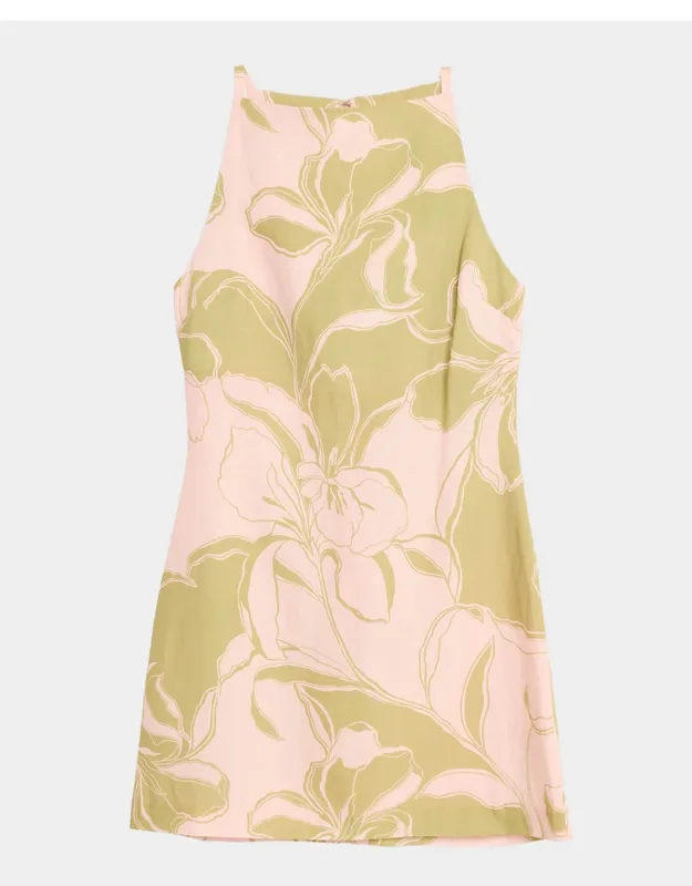 Linen-blend Mini Dress