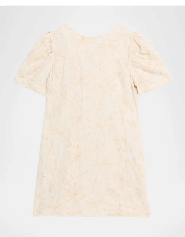 Floral Embroidered Mini Dress