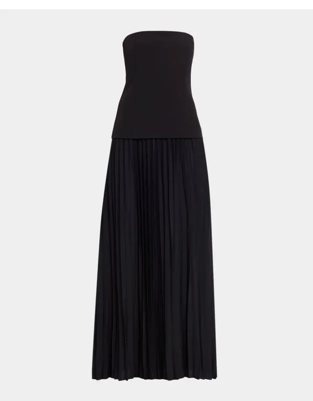 Pleated Strapless Dress