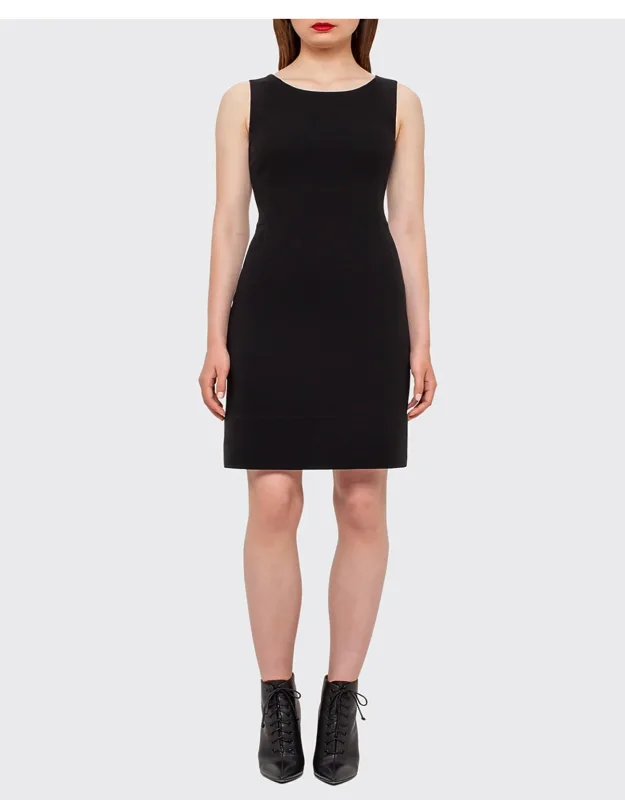 Wool Crepe Double-hem Dress