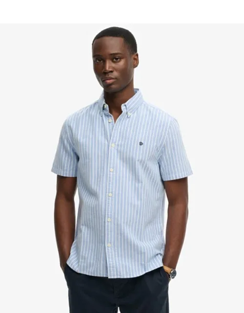 Preppy Oxford Short Sleeve Shirt - Relaxed Fit, Button-down Fastening