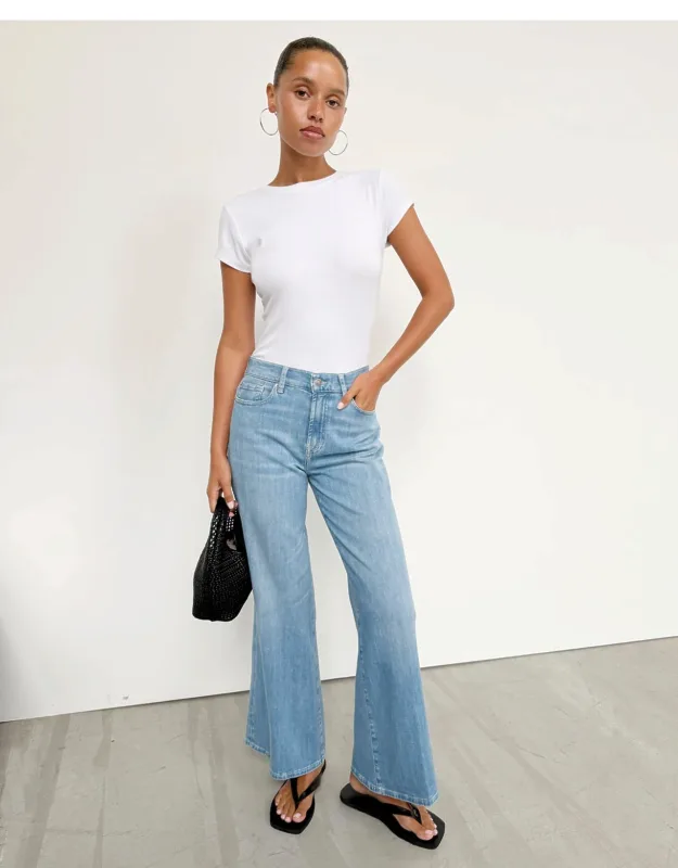 Slim Palazzo Ankle Jeans